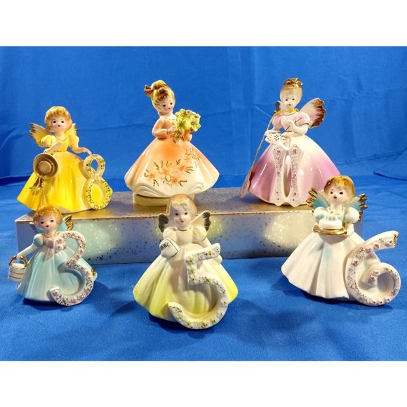 JOSEF Birthday Angels 3rd 5th 6th 8th 11th Figurine Music Box 3 5 6 8 11 Lot Set - Picture 4 of 16